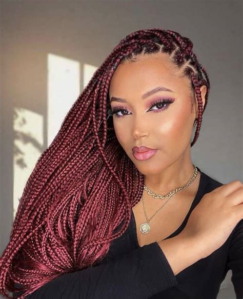 different styles for box braids